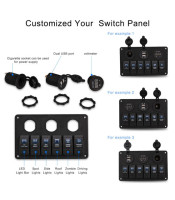 SWITCH PANEL VOLTMETER USB FOR BOAT