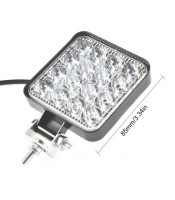 48W 30 Degree LED Flood Beam Lights Square Off-road Bulb Lamp Light Fog Lighting Exterior For Jeep Cabin/Boat/SUV/Truck