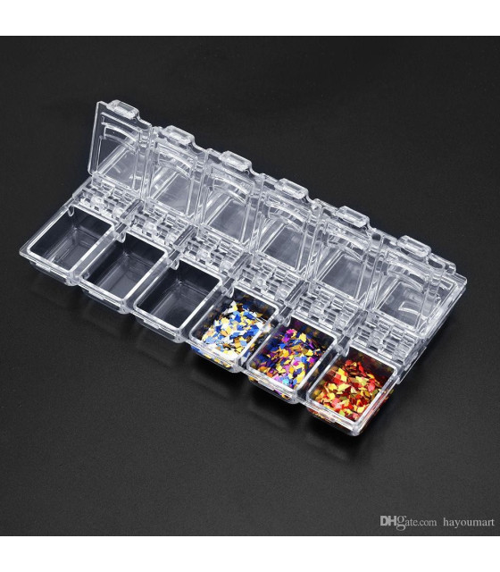 Nail Art Storage 12 Slots Compartment Acrylic Nail