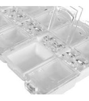 12 Empty Slots Plastic Nail Decoration Rhinestone Storage Box Case