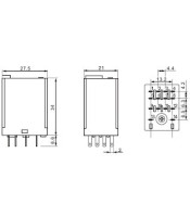 R4-2014-23-5024 ΜΕΣΑΙΑ ΡΕΛΕ 24 Vdc 4 ΜΕΤΑΓΩΓΙΚΩΝΡΕΛΕ