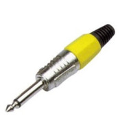 MONO jack 6.3mm² PLASTIC NICKEL YELLOW