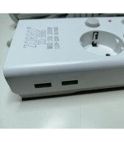 MULTISOCKET USB ΠΟΛΥΠΡΙΖΟ ΣΟΥΚΟ 3 ΘΕΣΕΩΝ ME ΔΙΑΚΟΠΤΕΣ & usbΠΟΛΥΠΡΙΖΑ