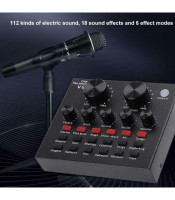 Details about V8 Audio External USB Headset Mic Webcast Live Sound Card For Phone Computer PC