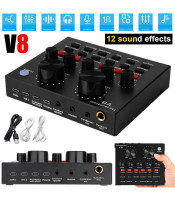 V8 Audio External USB ΜΙΚΤΗΣ ΓΙΑ 2 ΣΥΣΚΕΥΕΣ ΚΑΙ ΜΙΚΡΟΦΩΝΟ, V8-Live Sound CardΜΙΚΤΕΣ