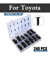 240pcs Auto Push Retainer Assortment Kit Car Shield Pin Rivet Fasteners