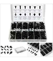 240pcs Auto Push Retainer Assortment Kit Car Shield Pin Rivet Fasteners