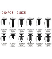 240pcs Auto Push Retainer Assortment Kit Car Shield Pin Rivet Fasteners