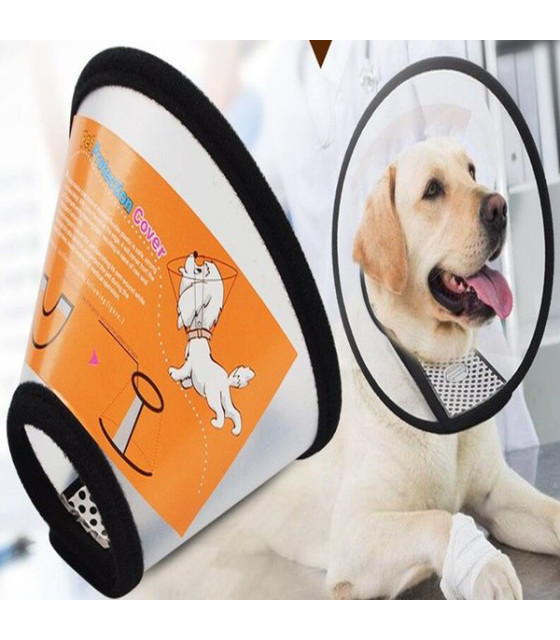 Details about Hurt Dog Cat Pet Collar Wound Healing Recovery Protection Cover Anti-Bite Cone