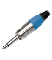 jack MONO 6.3mm² PLASTIC NICKEL BLUE