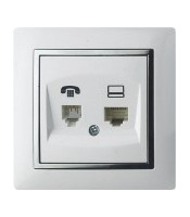 telephone socket+computer data socket