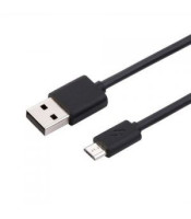 USB CABLE 2.0 FOR ANDROID CHARGING-DATA 1m BLACK COLOR BAG O..