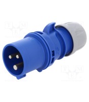 Конектор: захранващ AC щепсел мъжки 16A 230VAC IEC 60309 IP44 ROHs