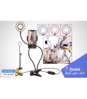 Photo Studio Selfie LED Ring Light with Cell Phone Mobile Holder for Youtube Live Stream Makeup Camera Lamp