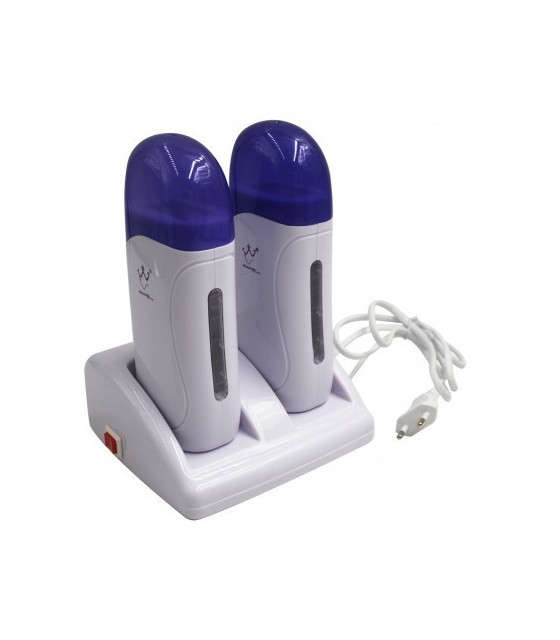 Double Depilatory Roll on Wax Heater Roller Waxing Hair Removal Warmer Machine