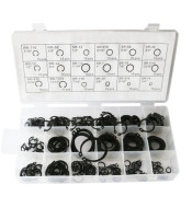 225pcs/set Snap Ring C-Clip Assortment Metal Circlip Car Kit Set 18 Sizes Retaining Ring With Box