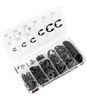 300Pcs E-Clip Snap Ring Shop Assortment Black Circlip Kit External