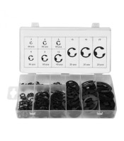 300Pcs E-Clip Snap Ring Shop Assortment Black Circlip Kit External