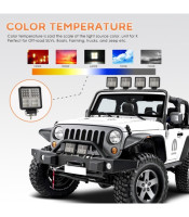 LED 177W COMBO SQUARE ΤΕΤΡΑΓΩΝΟΣ ΠΡΟΒΟΛΕΑΣ LED LIGHT BAR 177W COMBO 2 ΣΚΑΛΕΣHEADLIGHT