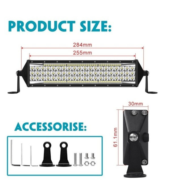 32cm Мощен Led Bar Лед Диоден Бар Прожектор 12V 24V 132W