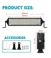 32cm Мощен Led Bar Лед Диоден Бар Прожектор 12V 24V 132W