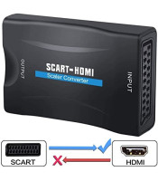 V.TOP SCART to HDMI Adaptor Cable - for TV Audio Video Upscale Adapter for HDTV DVD VHS