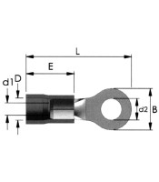 SINGLE-HOLE CABLE LUG INSULATED YELLOW 8.4-5.5 R5-8V