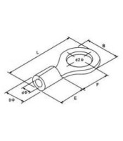 SINGLE-HOLE CABLE LUG INSULATED YELLOW 10-5.5 R5-10