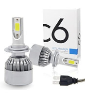 C6 H7 Car Headlight Led Cob 72W C6 Led Headlight H7 7600LM Led H7 Headlight For Led Car Light 6000K