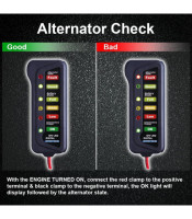 CAR BATTERY TEST ΜΕΤΡΗΤΗΣ ΜΠΑΤΑΡΙΑΣ ΑΥΤΟΚΙΝΗΤΟΥ LEDΟΡΓΑΝΑ