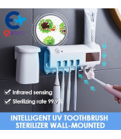 Ultraviolet Sterilization Multifunction Solar Electric Toothbrush Sterilizer Auto Toothpaste Dispenser