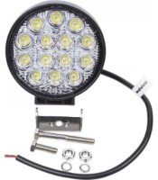 SLIM 42W LED WORK LIGHT ROUND ΑΔΙΑΒΡΟΧΟΣ ΠΡΟΒΟΛΕΑΣ 14 LED 42W ΣΤΡΟΓΓΥΛΟΣHEADLIGHT