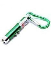 3-in-1 UV Light + Red Laser + LED White Flashlight Keychain - Black