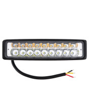 6 Inch 54W LED Work Light Bar White+Yellow