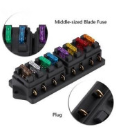 12V Universal Motor 8 Way Circuit Standard Blade Fuse Box Holder