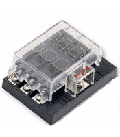 6 Way Blade Fuse Box with LED Indicator Fuse Block for Car Boat Marine Caravan 12V 24V