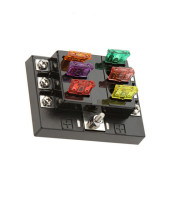 6 Way Blade Fuse Box with LED Indicator Fuse Block for Car Boat Marine Caravan 12V 24V