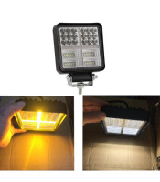 77w car led headlight yellow and white color square led work light for truck SUV offroad 4X4