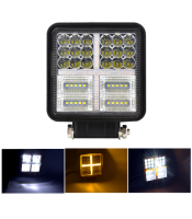 77w car led headlight yellow and white color square led work light for truck SUV offroad 4X4