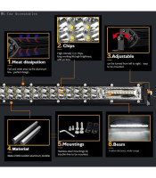 SLIM 180W COMBO ΜΠΑΡΑ ΠΡΟΒΟΛΕΑΣ 60 LED 6000K LED 48 CM LIGHT BARLED ΜΠΑΡΕΣ