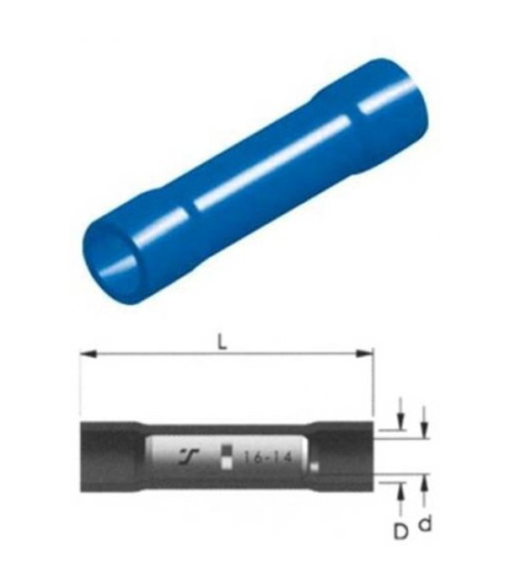 CABLE CONNECTOR INSULATED BLUE 2.5mm BC2V LNG