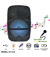 8\\" BLUETOOTH PORTABLE SPEAKER WITH KARAOKE SYSTEM