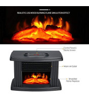 Mini Fireplace Electric Heater Furnace with Realistic 3D Flame