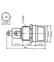 FUSEHOLDER PANEL MOUNTING 5.2X20mm 10.0A