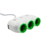 Dual USB 3-Socket Car ΠΟΛΥΠΡΙΖΟ ΜΕ ΔΙΑΚΟΠΤΗ ΑΝΑΠΤΗΡΑ ΑΥΤΟΚΙΝΗΤΟΥ 3 ΘΕΣΕΩΝ & USB 3.1ACONNECTOR CAR