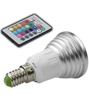 E14 RGB LED Colour Changing Light Bulb with Remote Control