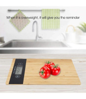 Bamboo Wood Grain Scale, 5Kg Kitchen Scale, High Precision Electronic Baking Scale