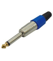 jack MONO 6.3mm² PLASTIC NICKEL BLUE