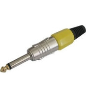 MONO jack 6.3mm² PLASTIC NICKEL YELLOW