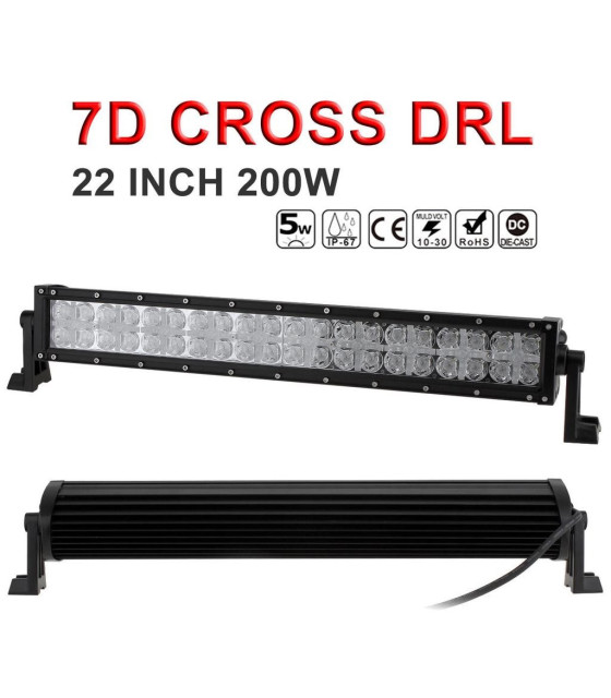 120w LED bicolor 7D ΔΙΧΡΩΜΟΣ ΑΔΙΑΒΡΟΧΟΣ LED LIGHT BAR 200W 12 - 24 VDCLED ΜΠΑΡΕΣ